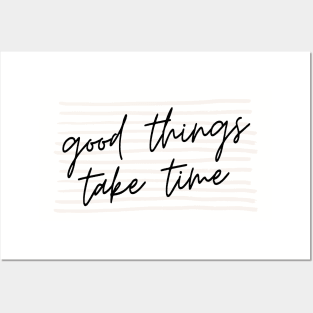 Good Things Take Time Simple Minimal Lines Background  Design Posters and Art